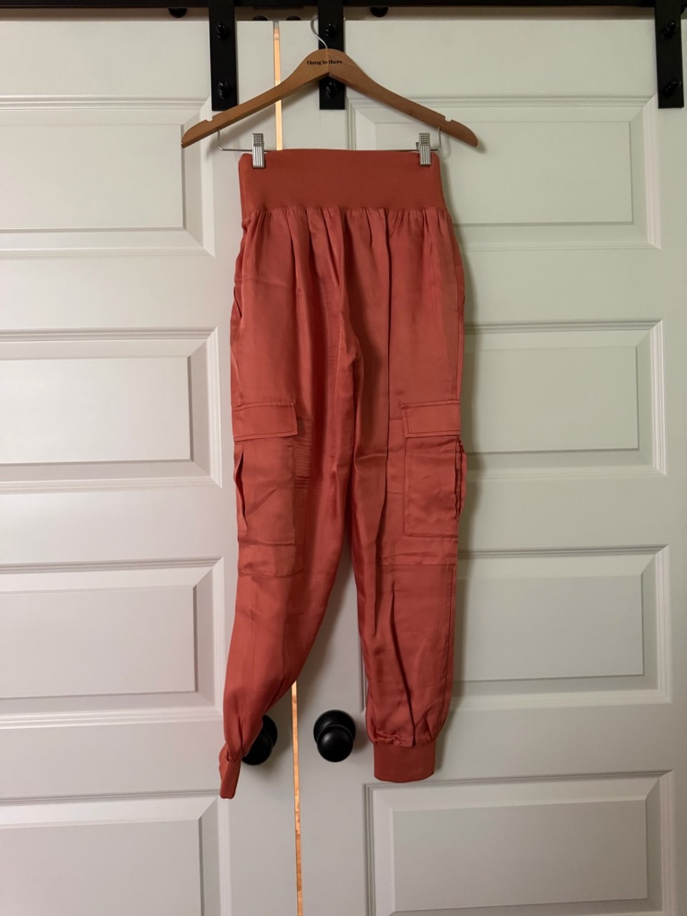 Cinq-a-Sept Women's Satin Utility Jumpsuit - Apricot - Picture 5 of 8